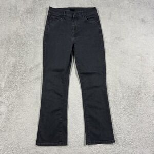 Mother The Insider Crop Jeans Womens 26 Not Guilty Black Washed Denim